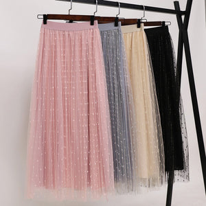 Summer Skirts Double Layer Pleated