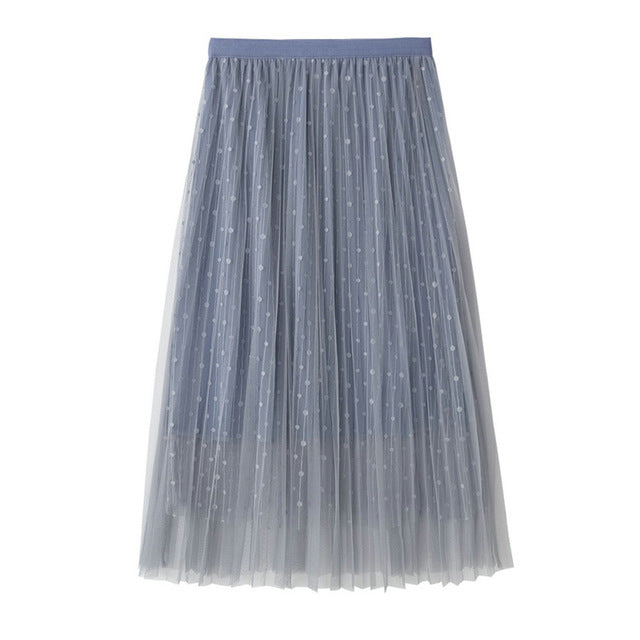 Summer Skirts Double Layer Pleated