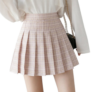 Style A-line Preppy College Style Girls Slim High Waist Skirts